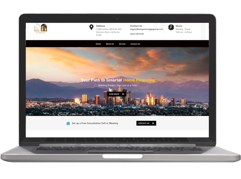 Vantedge Studios has been helping businesses grow online through expert web design, SEO, Google Ads, and social media management. Just like LA Regal Mortgage Group, we understand that trust, clarity, and personalized service are key to lasting success. Our team, with over 20 years of combined experience, is dedicated to crafting clean, conversion-driven websites and digital strategies that deliver results. We guide every client with care, ensuring their brand is visible, credible, and competitive. The outcome? Stronger leads, smarter growth, and digital experiences that feel as smooth as homeownership made simple.